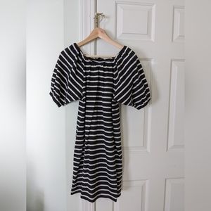 J crew puff sleeve cotton mini dress